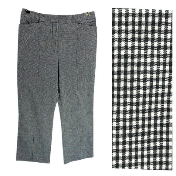 Loft Gingham Pants Size 10 Stretch Lightweight Airy - Picture 1 of 12